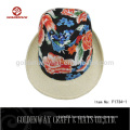 Fashion Custom Printed Fedora hat for Women